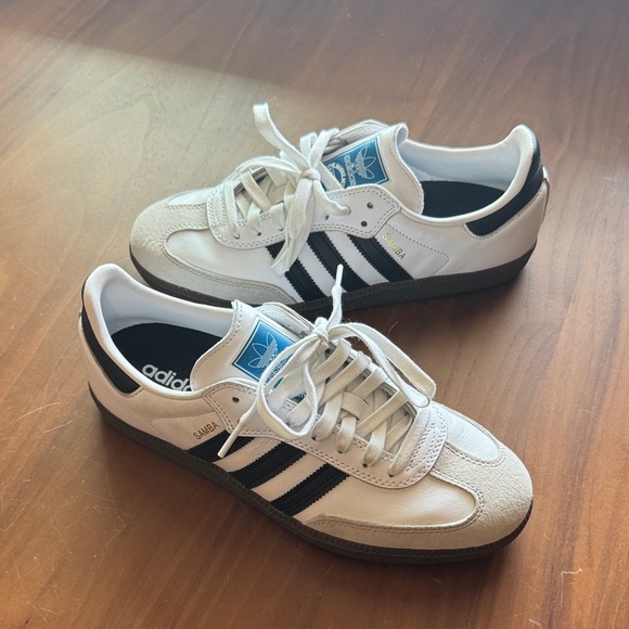 adidas Shoes - NEW Adidas White and Black Samba Sneakers